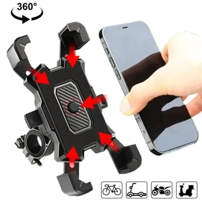 Bike Moto Rearview Mirror Handlebar Mount Stand 360° Rotatable Bicycle Phone Holder for iPhone Xiaomi Bracket Non-slip Cycling Oasis Select
