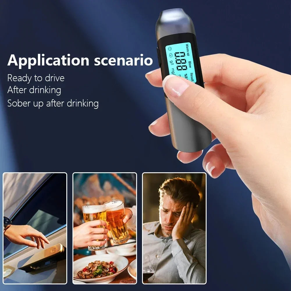 Portable Non-Contact Alcohol Tester with LED Digital Display Alcoholmeter Alcohol Tester Accuracy Breathalyzer Diagnostic Tool Oasis Select