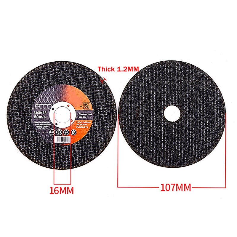 5Pcs Resin Cutting Saw Blades 107*16mm Angle Grinder Wheel Blade Stainless Steel Metal Grinding Machine Cutting Circular Disc Oasis Select Black