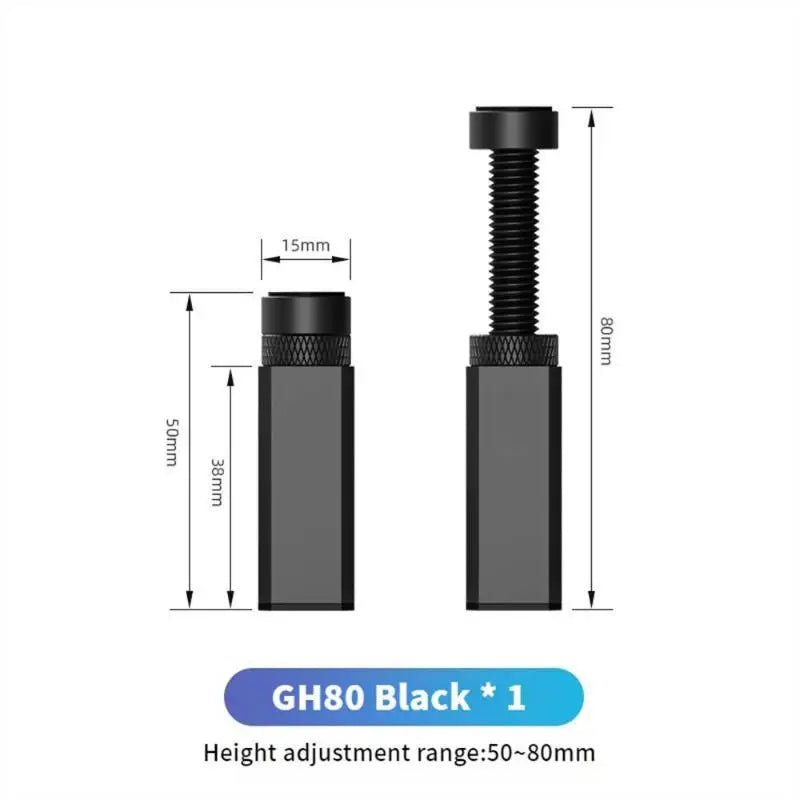 Adjustable Aluminum GPU Stand With Stable Load Bearing And Anti Slip Base Perfect For Desktop PC Gaming Builds Oasis Select GH80 Black