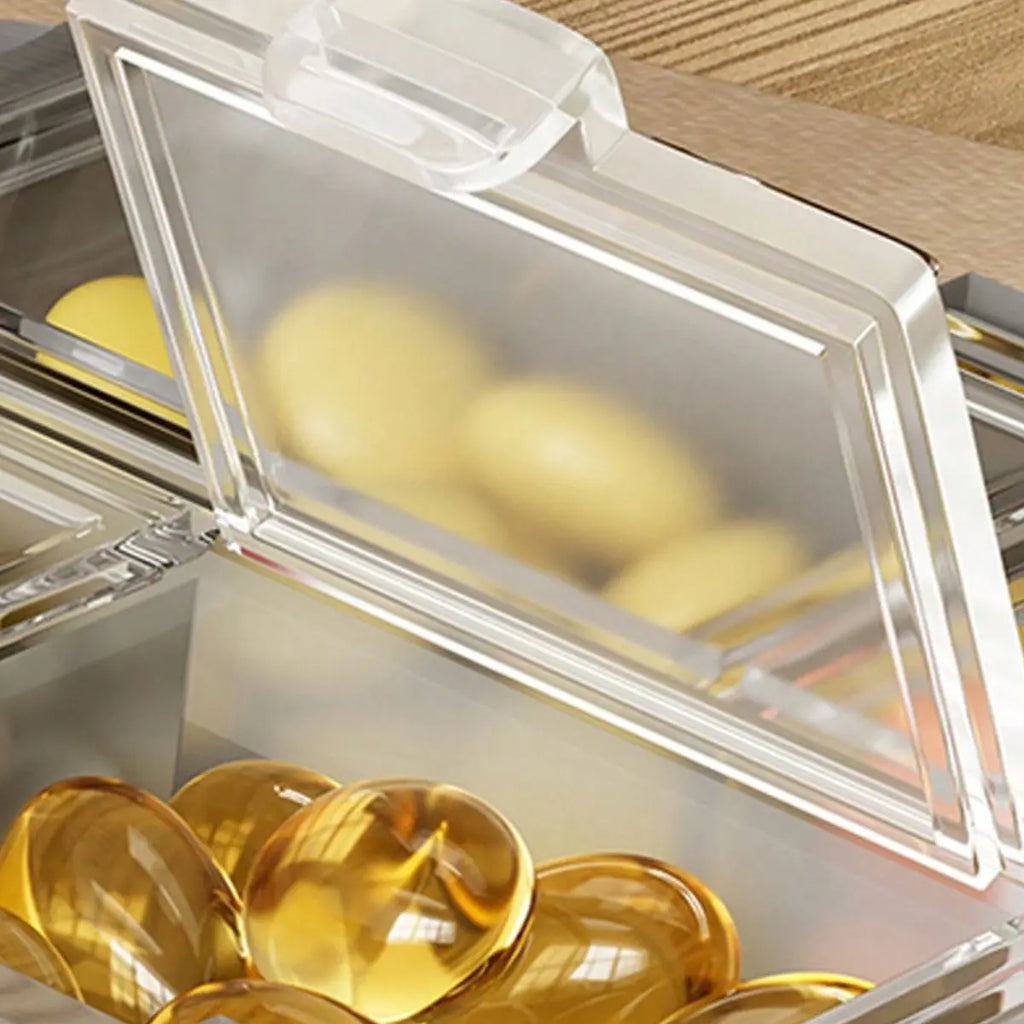 1pc 10 Compartment Pill Box Portable Double Compartment Pill Organiser Oasis Select