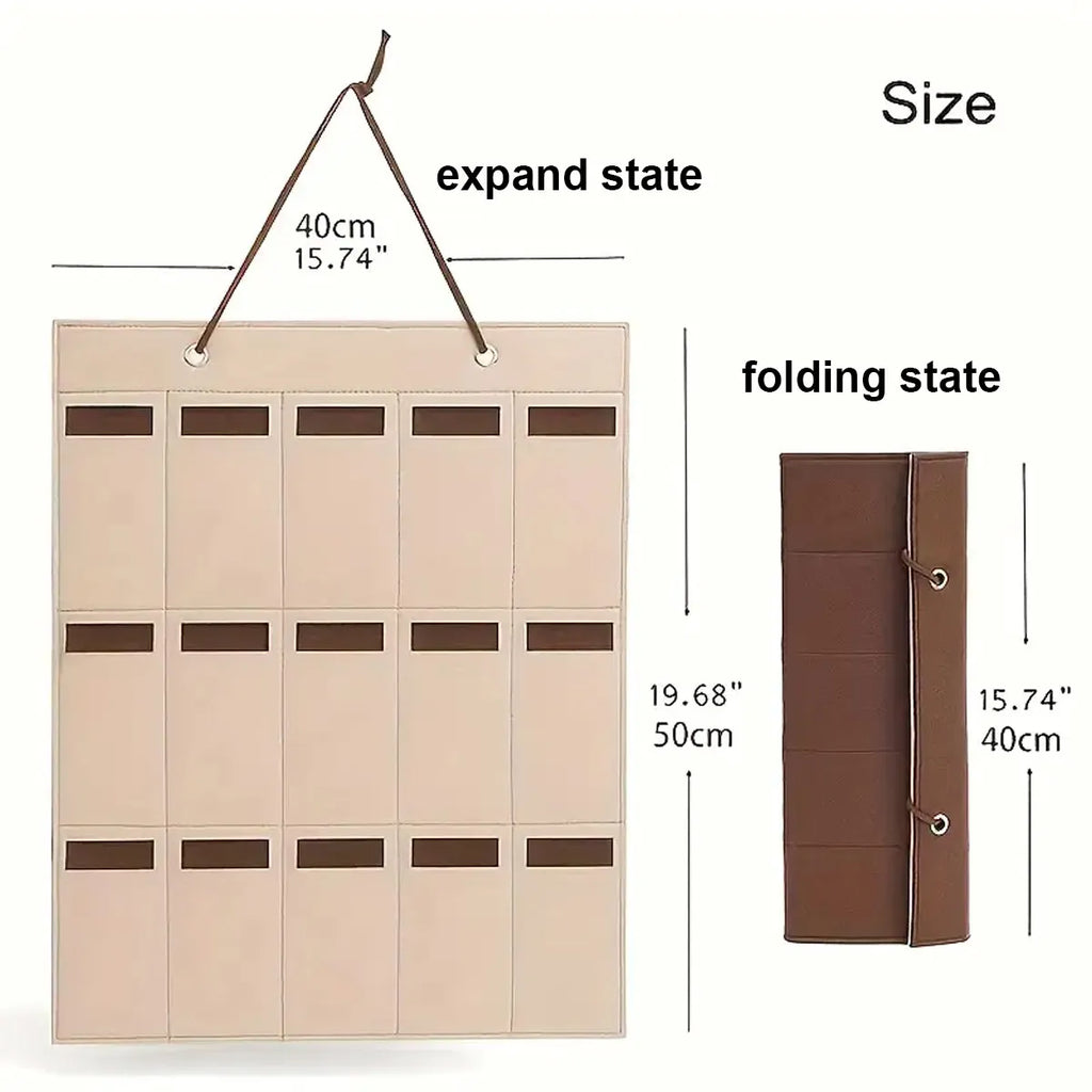 1pc Foldable glasses hanging bag, sunglasses storage rack, wall mounted sunglasses storage bag, glasses display rack Oasis Select