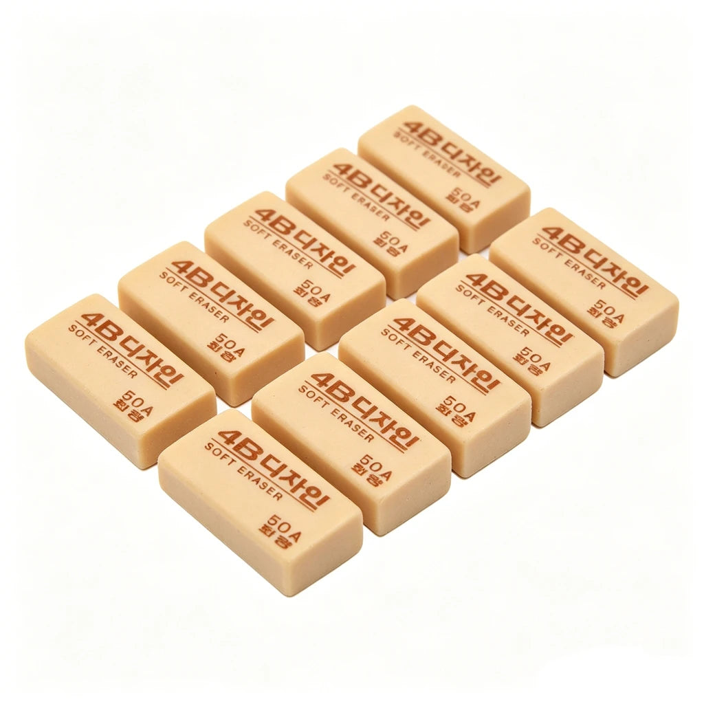 1-10PCS 4B Pencils Eraser Student Office School Stationery Writing Art Drawing Rubber Wrong Questions Correction Eraser Oasis Select 10PCS