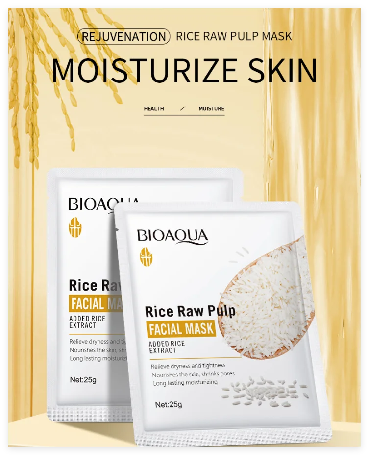 Rice Extract Sheet Mask – Pore Refining, Glass Skin & Hydration Facial Sheet Mask Oasis Select