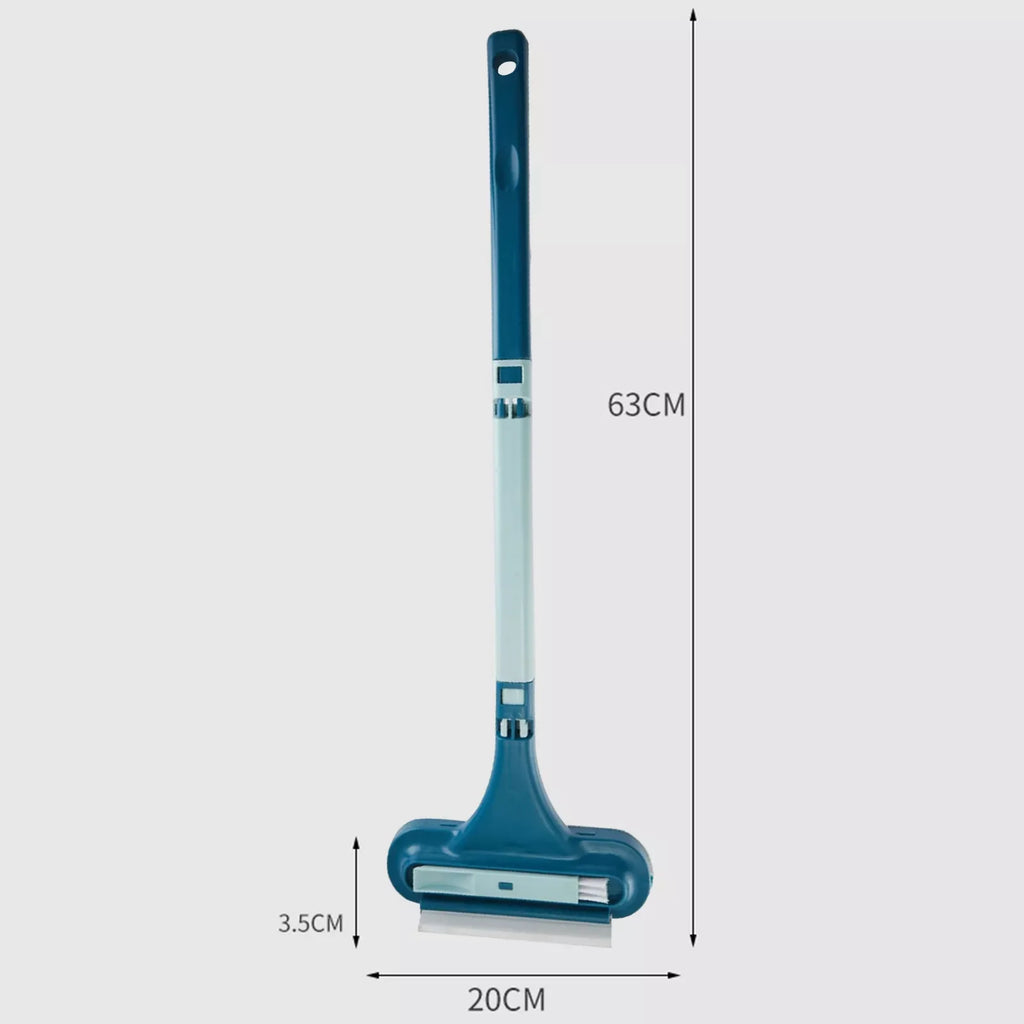 2 in 1 Window Mesh Screen Brush Window Cleaner Magic Broom Wiper Telescopic Long Handle Window Mop Squeegee Wiper Cleaning Tool Oasis Select