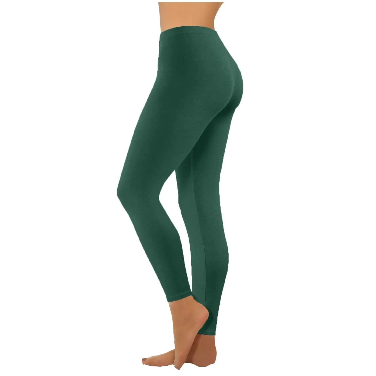 High Waist Yoga Leggings Seamless Push Up Sport Leggings Fitness Running Pants Solid Highly Elastic Underwear Bottoms Oasis Select Dark Green S
