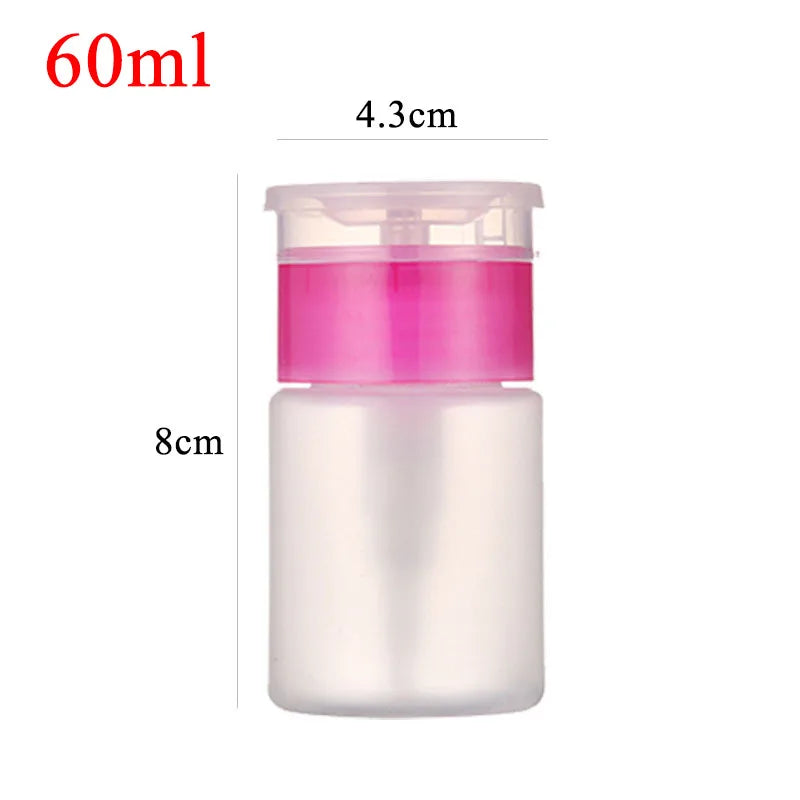 Refillable Nail Polish Remover Pump Bottle – 60ml & 180ml Nail Pump Dispenser Oasis Select 60ml Pink