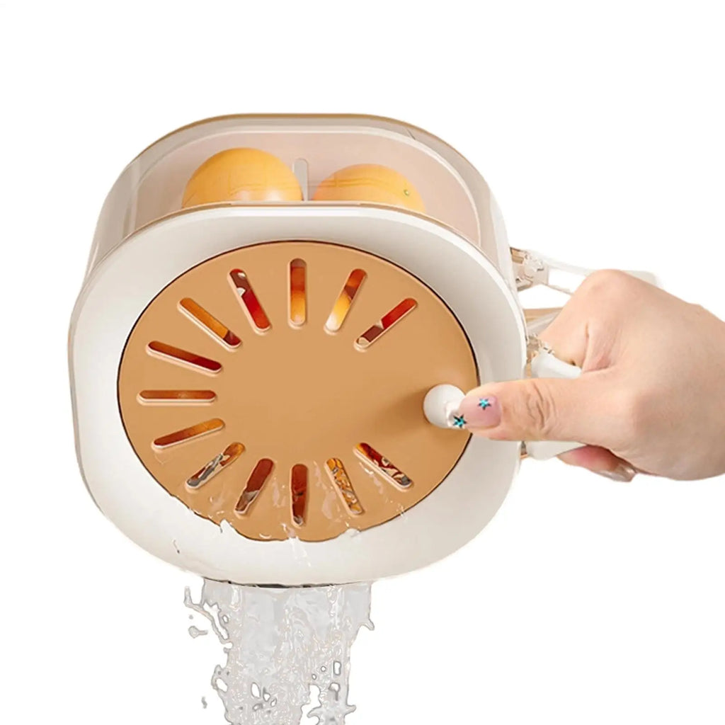 Fruit Washing Bowl Drain Basket Fruit Drainer Container with Foldable Handle Food Strainer Thickened Fruit Plate Strainer Bowl Oasis Select
