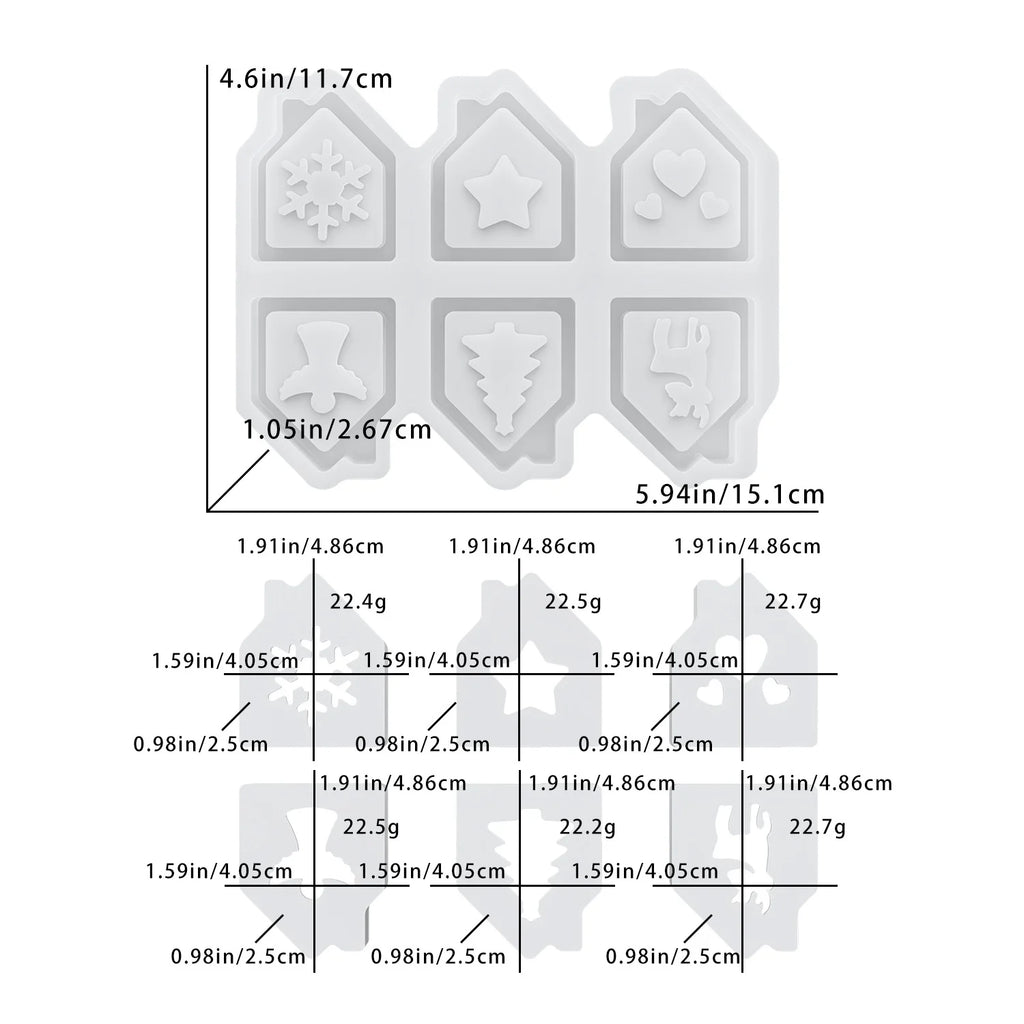 6-Cavity Mold High Quality Diy Craft Kit Silicone Mold Temperature Resistant Candle Holder Mold For Candle Making Home Christmas Oasis Select