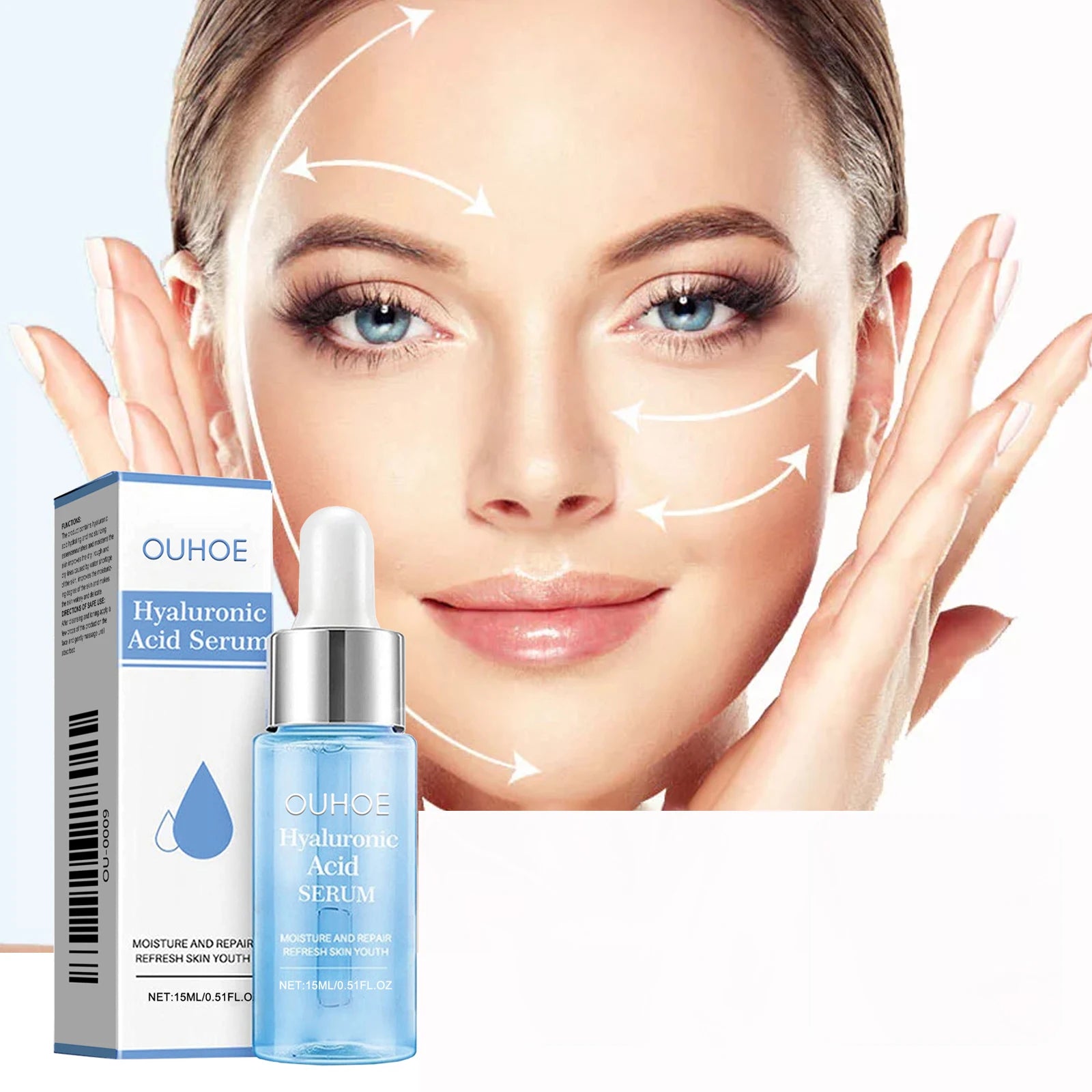 Hyaluronic Acid Serum Deep Moisturizing Anti Wrinkle Shrink Pore Reduce Fine Lines Whitening Nourish Firming Facial Essence 15ml Oasis Select