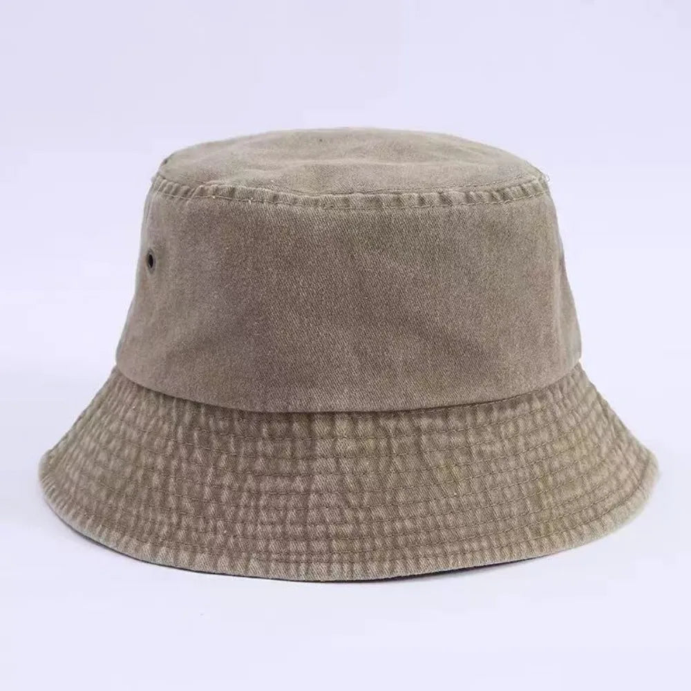 High Quality Unisex Cotton Bucket Hats Solid Color Summer Sunscreen Panama Hat Multicolors Outdoor Fisherman Hat Oasis Select 14