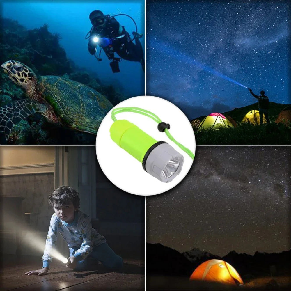 Diving Flashlight Super Bright LED Diving Light High Lumen Waterproof Underwater Torch for Scuba Diving Other Outdoor Activities Oasis Select