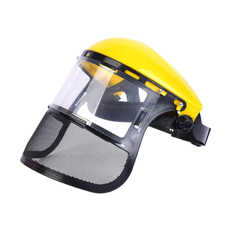 Safety Head-Mounted PVC Protective Mask Anti Splashing Grass Anti Dust Mask For Cutting Hat Avoid Face Screen Protection Mask Oasis Select MR-03