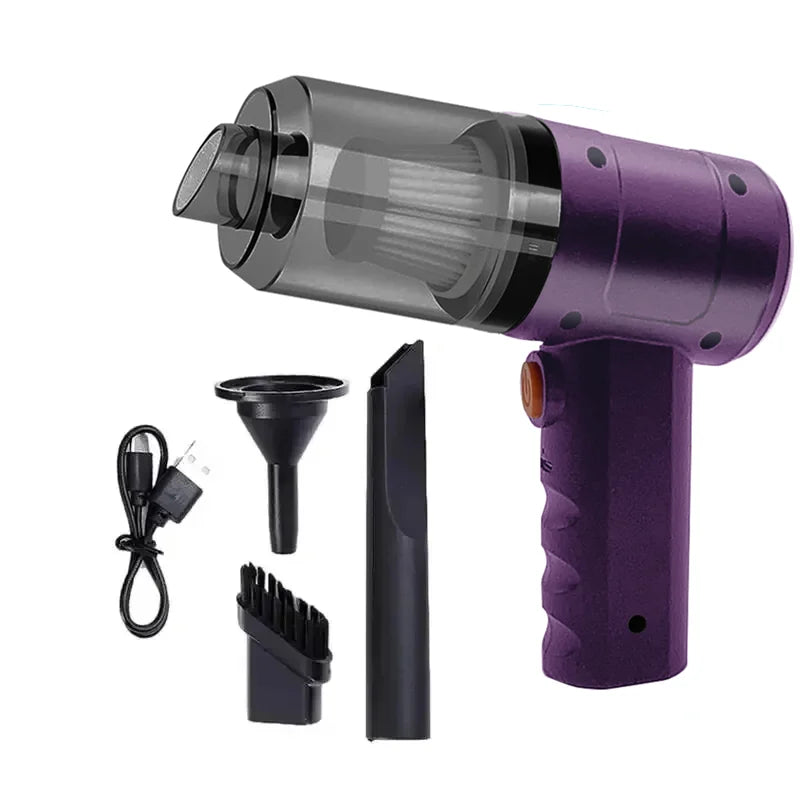 Handheld Car Vacuum Cleaner, 15000PA Portable Cordless, Dual use of blowing and suctionMulti-Nozzles, for Car, Home, Pet, Office Oasis Select purple