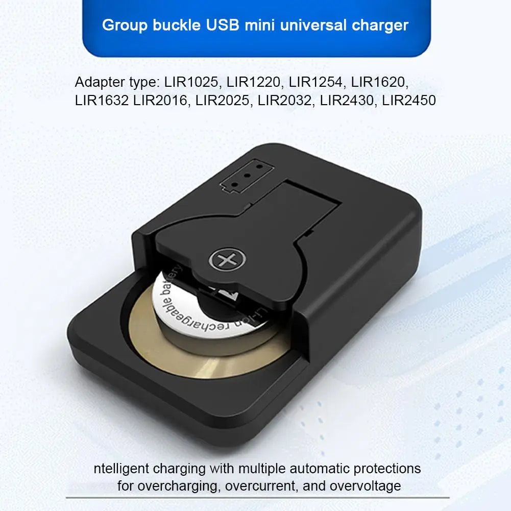 Universal LIR Button Battery Charger – Type-C USB, CE Certified