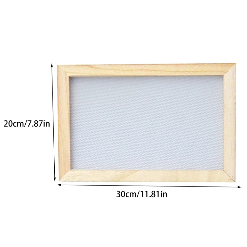 Paper Making Frame Screen DIY Wood Paper Making Papermaking Mould Crafts Handcraft Paper Recycling Tool Wooden Multi-size Oasis Select 30x20cm