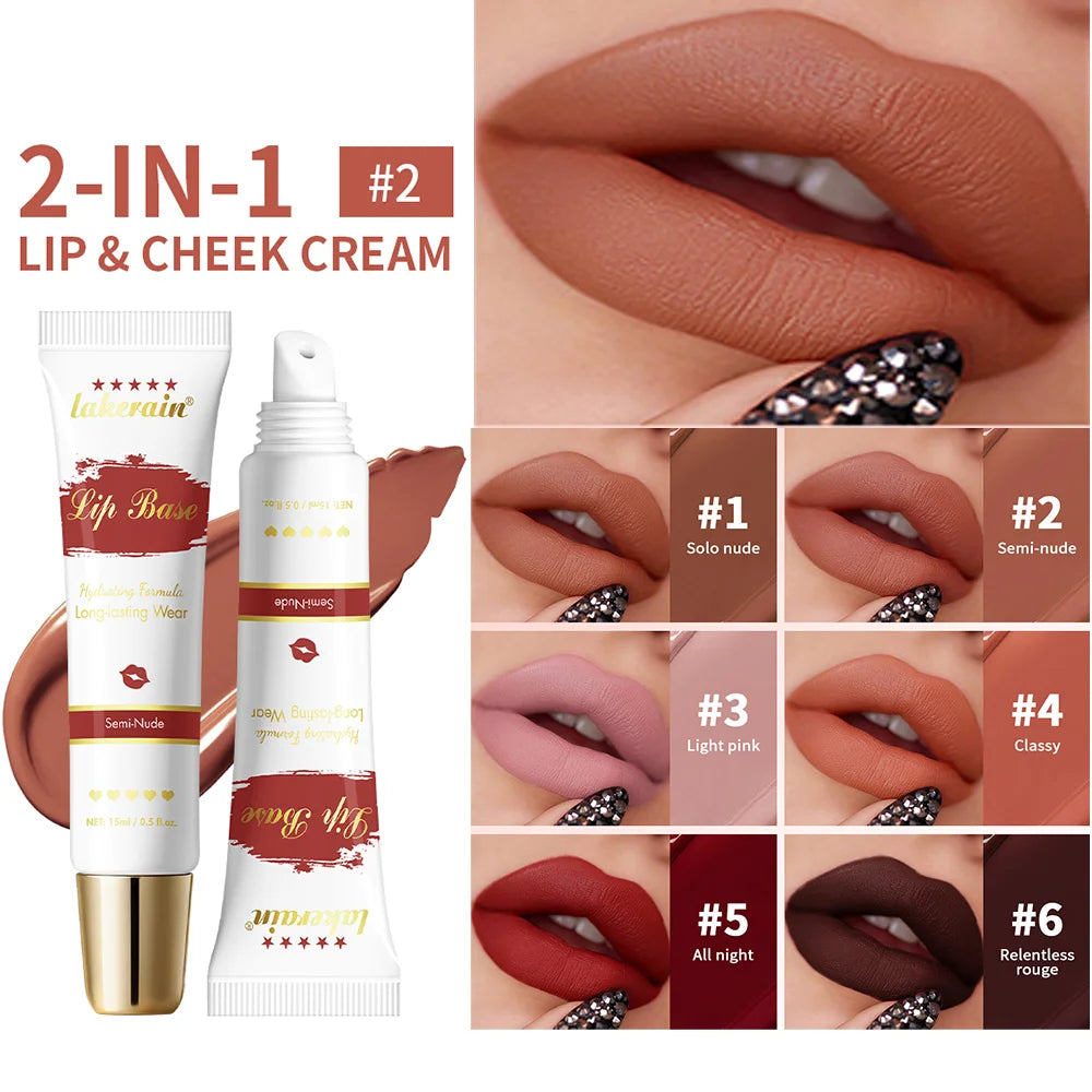 Matte Liquid Lip Stain & Blush 2-in-1 | Hydrating, Waterproof Matte Lip Stain Oasis Select