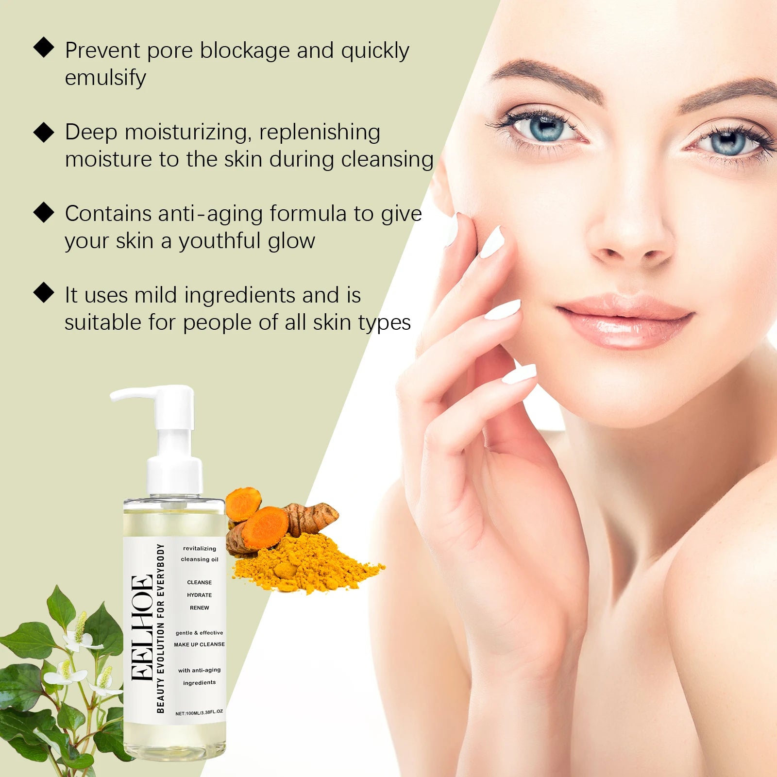Eelhoe Gentle Cleansing Oil – Sensitive Skin Makeup Remover Facial Cleansing Oil Oasis Select