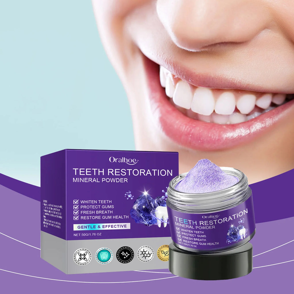 Oralhoe Purple Teeth Whitening Powder – Stain & Plaque Remover Teeth Whitening Powder Oasis Select