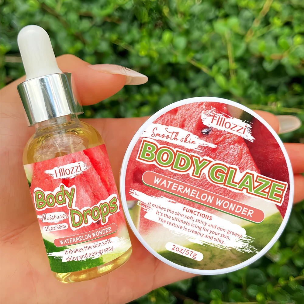 Body Glaze & Body Oil Combination Various flavors Non-greasy Hydrating and moisturizing Body Lotion Massag Oasis Select Watermelon Set