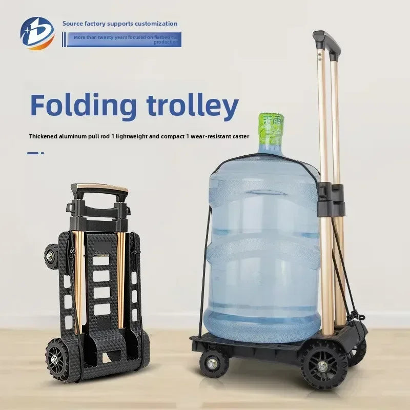 small pull-up cart, aluminum tie rod, luggage cart, hand-pulled cart, shopping grocery shopping cart with bag Durable Oasis Select