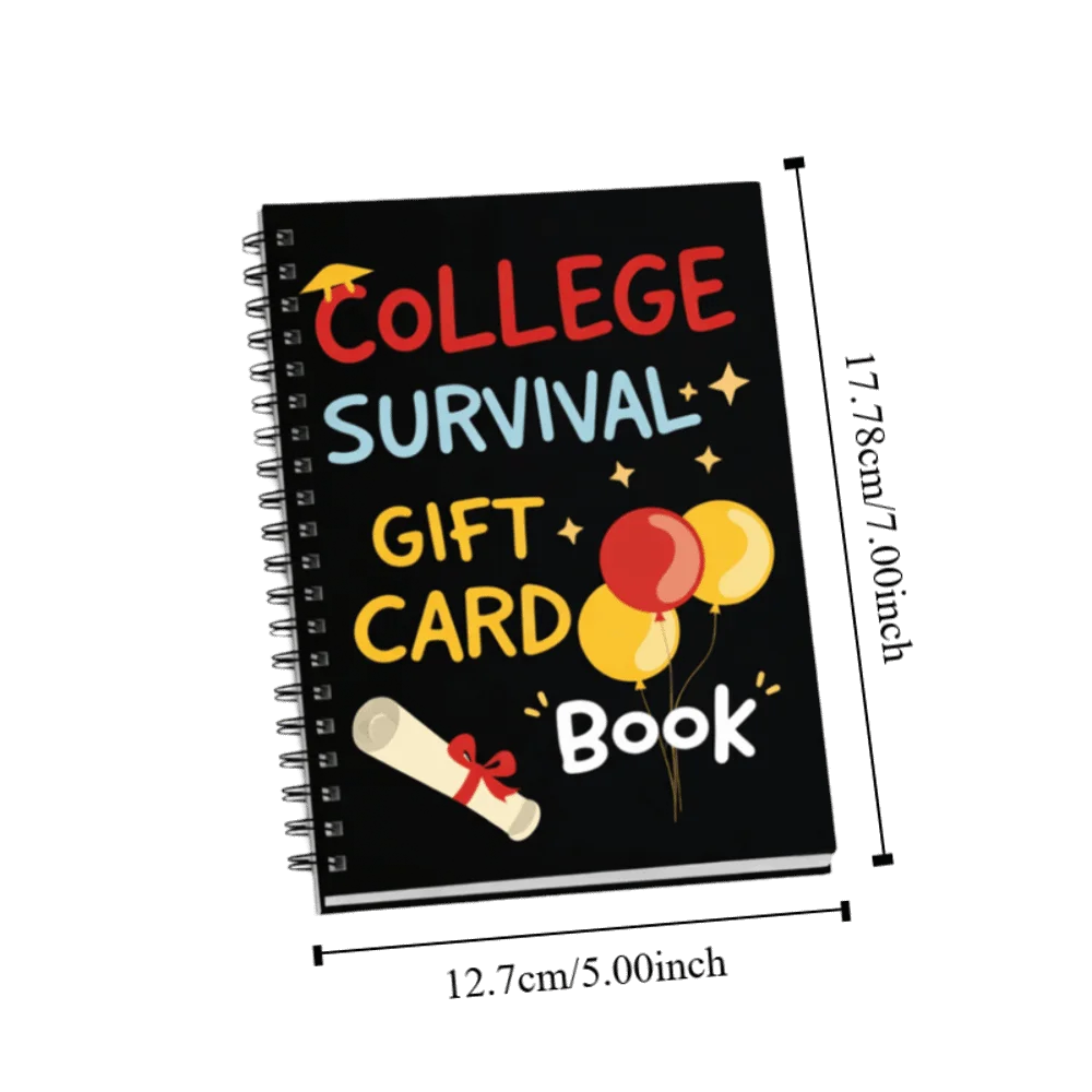 College Survival Gift Card Book Gift Keepsake Paper Souvenir Festive Card Organizer Graduation Party Note Book Oasis Select