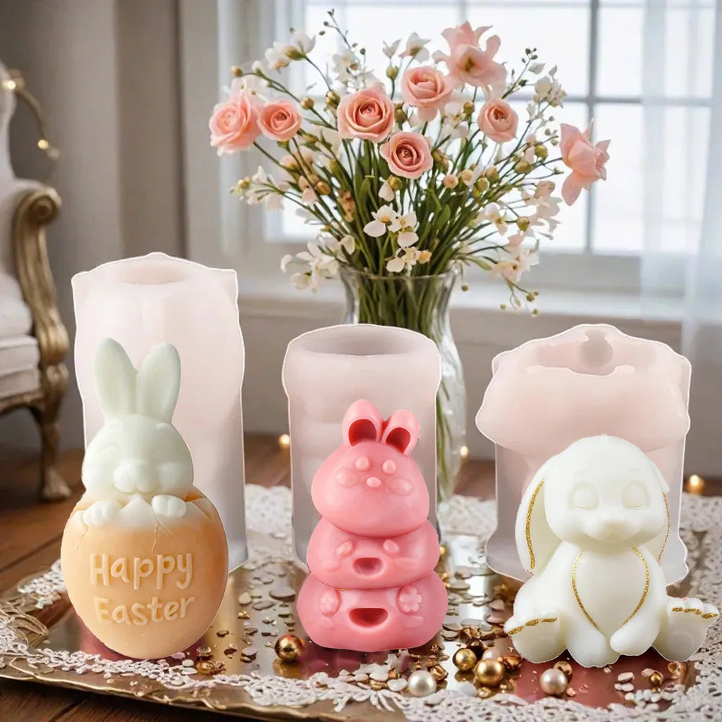 Easter Candle Mold Approximate Dimensions Silicone Rabbit Mold Diy Silicone Mold Creative For Easter Decor Diy Crafts Holiday Oasis Select