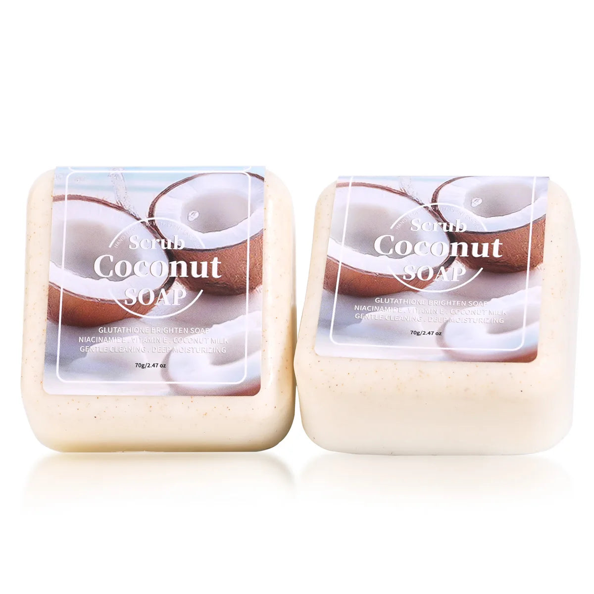 Glutathione Coconut Scrub Handmade Soap – Cleanse & Moisturize