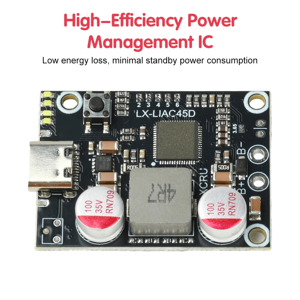 2-6S 45W Fast Charging Mobile Power Module Supports PD QC Fast Charging Protocols DIY Circuit Board Type-C USB Oasis Select