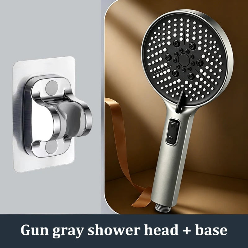 5-Mode High Pressure Handheld Shower Head | Water Stop Button