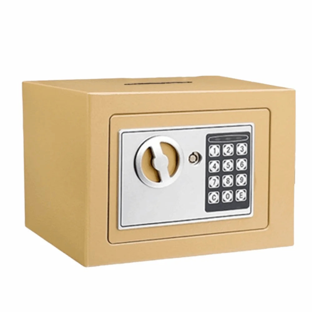 Anti-Theft Piggy Bank Password Lock Key Lock Combination Lock Security Box Battery-powered Household Electronic Money Bank Oasis Select Gold