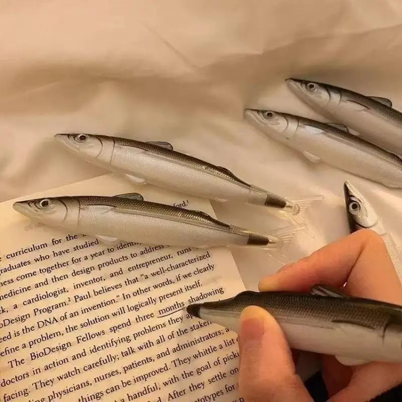 Realistic Fish Pattern Gel Pen 1/3/5Pcs Cute Novelty Stationery for Students School Office Daily Writing Oasis Select