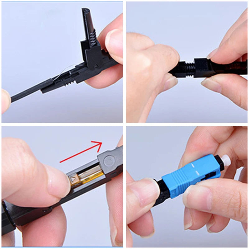 10pcs Single-Mode Fiber Optic SC/UPC Quick Fast Field Assembly Connector Cable Oasis Select