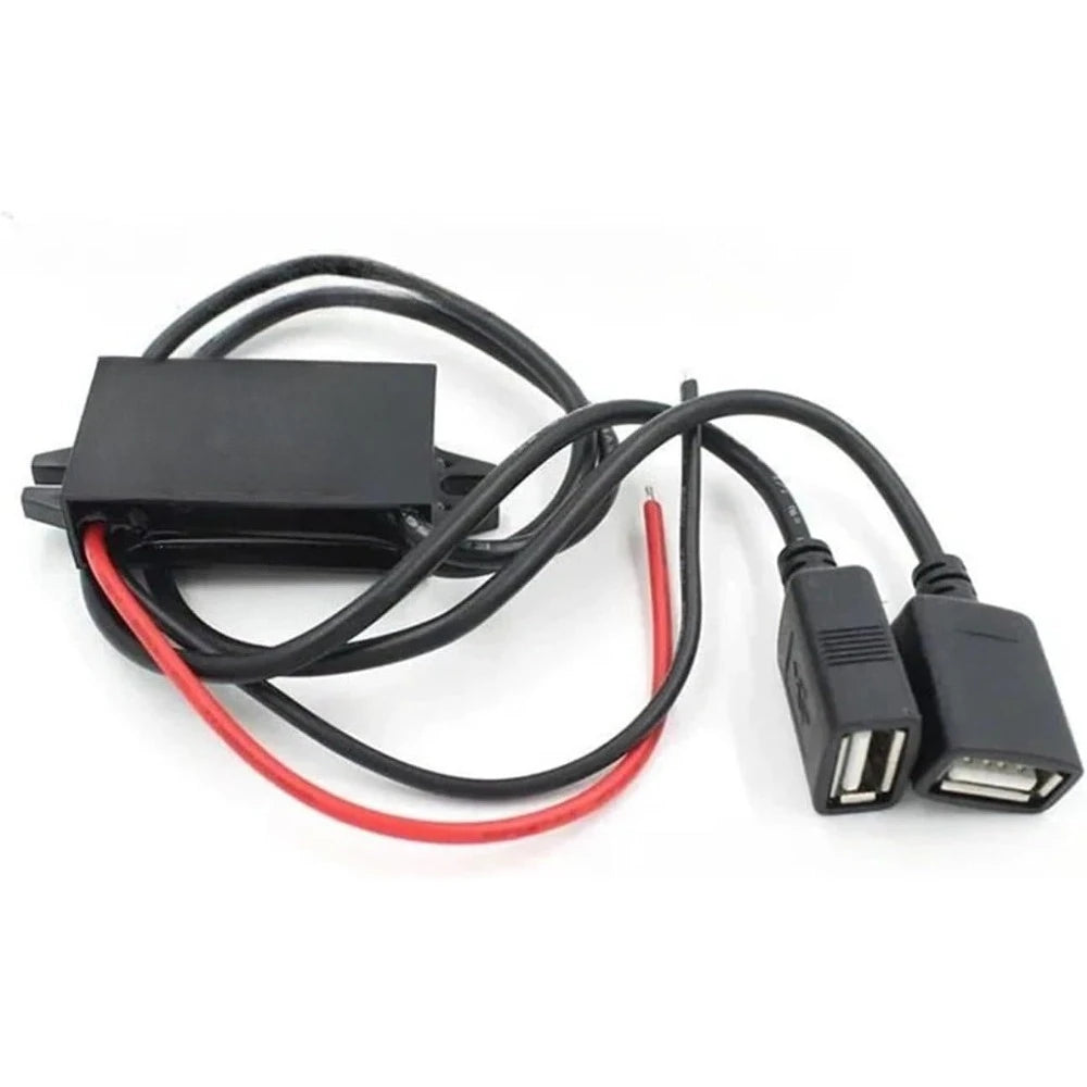 DC/DC 12V 24V To 5V 3A Buck Converter Charger Car DC Step Down Voltage Regulator Waterproof For Car Lighting (to 5V USB Install) Oasis Select