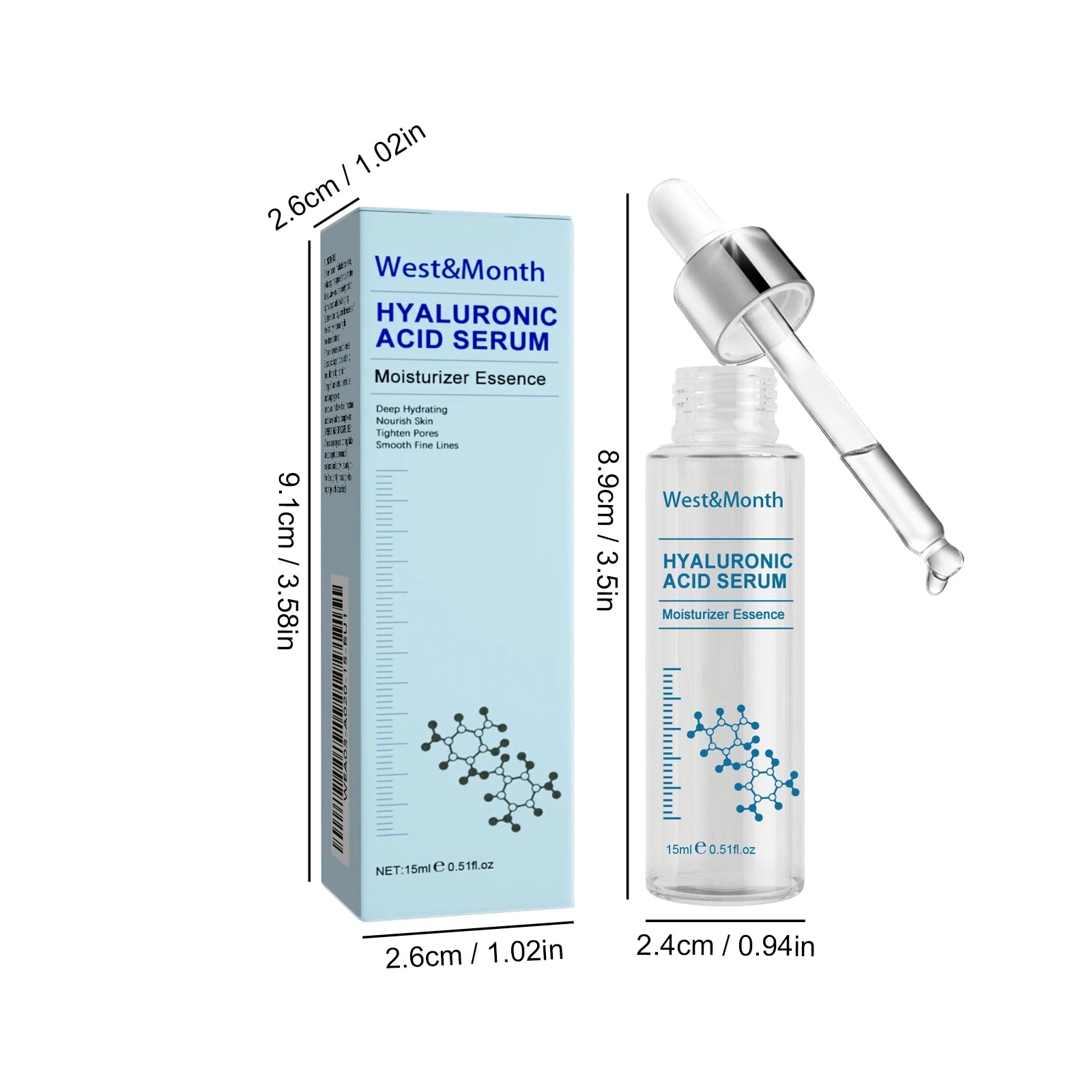 Hyaluronic Acid Facial Serum – Anti-Aging, Pore & Wrinkle Care Facial Serum Oasis Select