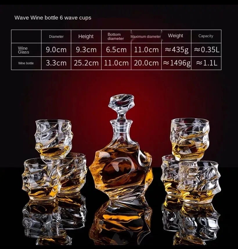 European Thickened Whiskey Glass Large Foreign Wine Crystal Bottle