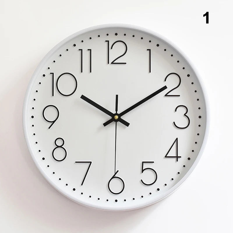 Silent Round Wall Clock | Modern Quartz Home & Office Decor
