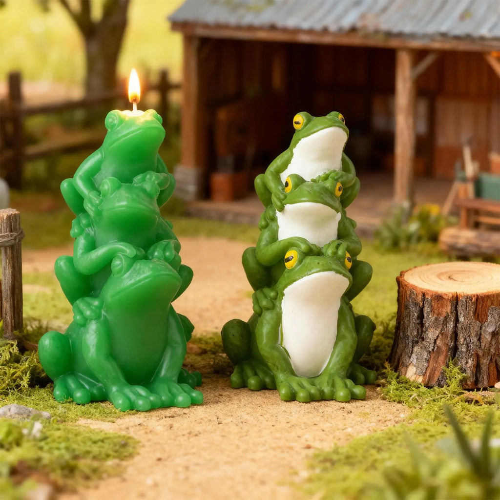 Easter Candle Silicone Mold Stacked Three Frogs And Two Frogs Candle Ornaments Plaster Mold Oasis Select