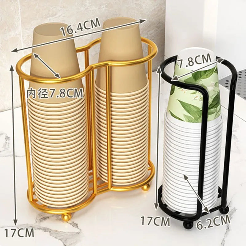 Metal Disposable Cup Dispenser Rack | Rust-Proof Organizer