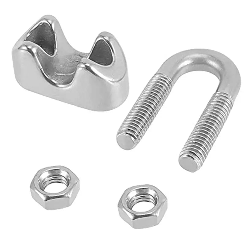 LIKE WISH 3/8 Inch Wire Rope Clamp Heavy Duty Wire Rope Clamp Wire Rope Clip M10 Stainless Steel,20 PCS Oasis Select