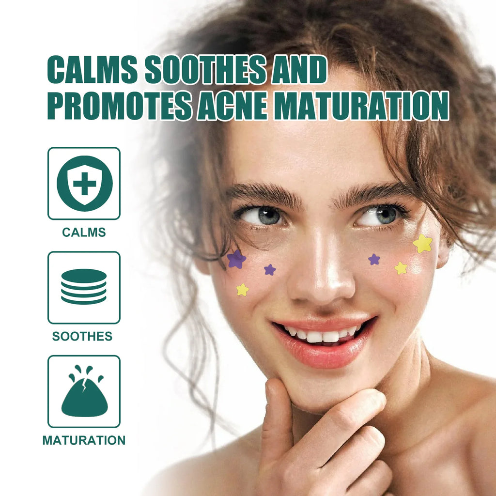 Star-Shaped Acne Pimple Patches – Soothing Blemish Treatment