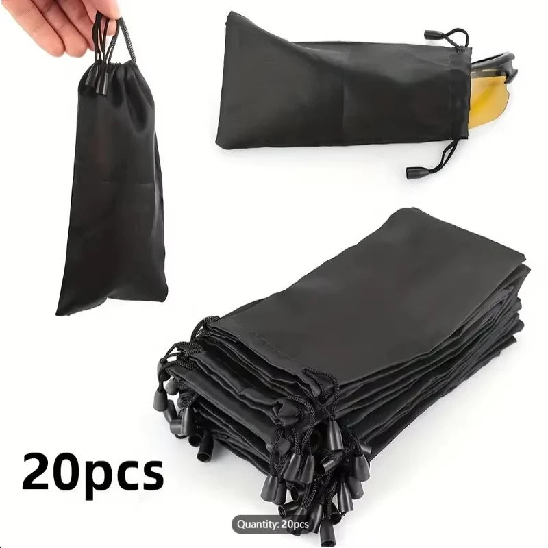 5/10/30pcs Portable Soft Cloth Waterproof Sunglasses Bag Microfiber Dust Storage Pouch Glasses Carry Bag Glasses Case Container Oasis Select