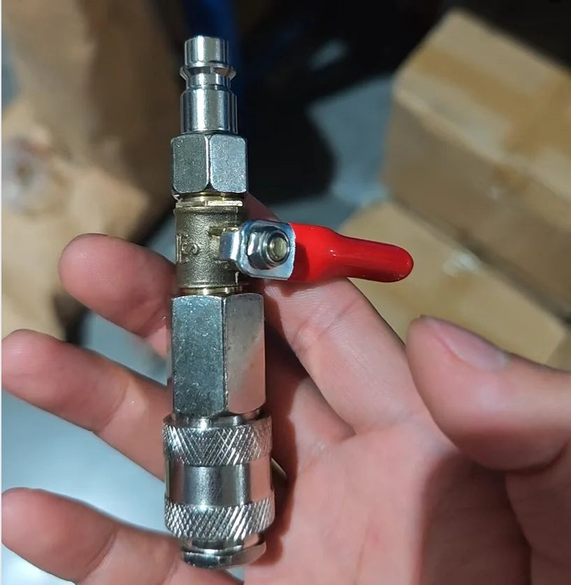 1/4 Inch Ball Valve Pneumatic Quick Connector On Off Switch No Air Leak Air Adapter for Air Control Fittings ect Oasis Select