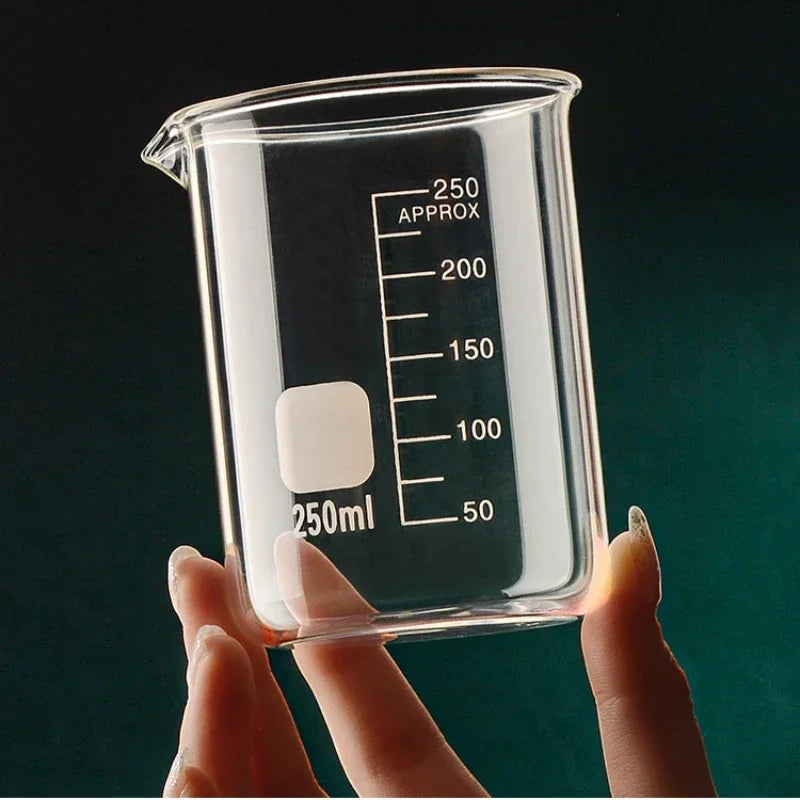 50/1000ML 2PCS Glass Measuring Cup Durable Clear Scale Jugs Heat-resisting Laboratory Beaker Kitchen Baking Liquid Container Oasis Select