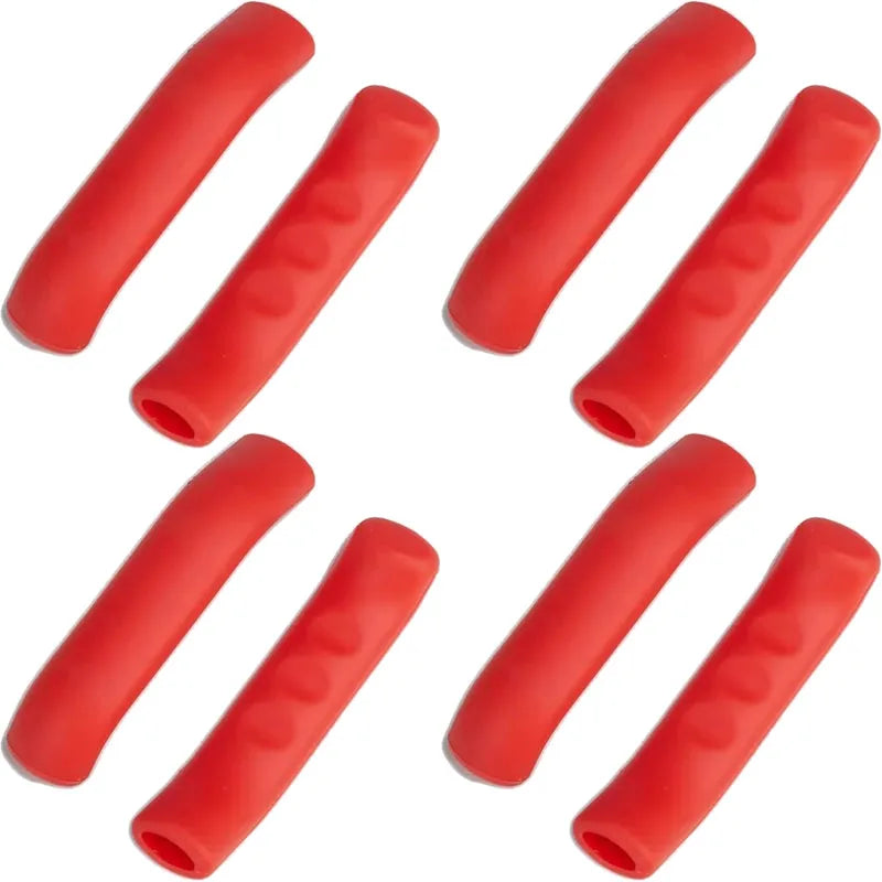 1/4Pairs Bike Brake Lever Protective Silicone Bicycle Lever Grips Bicycle Brake Handle Cover Bicycle Accessories Oasis Select 4pairs-Red