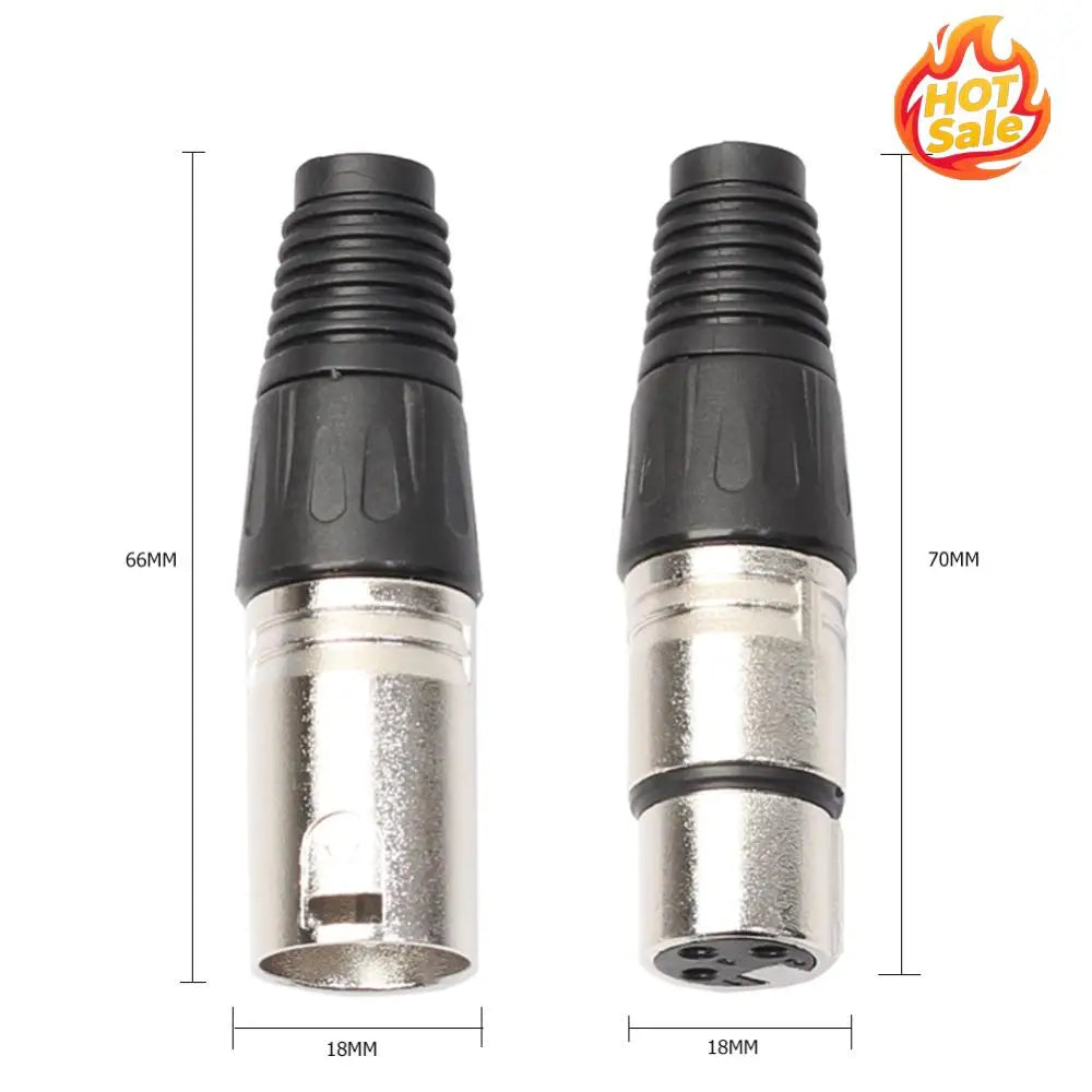 8pcs 3Pin XLR Female Male Socket Panel Mount Chassis Plug Connectors Adapters Oasis Select