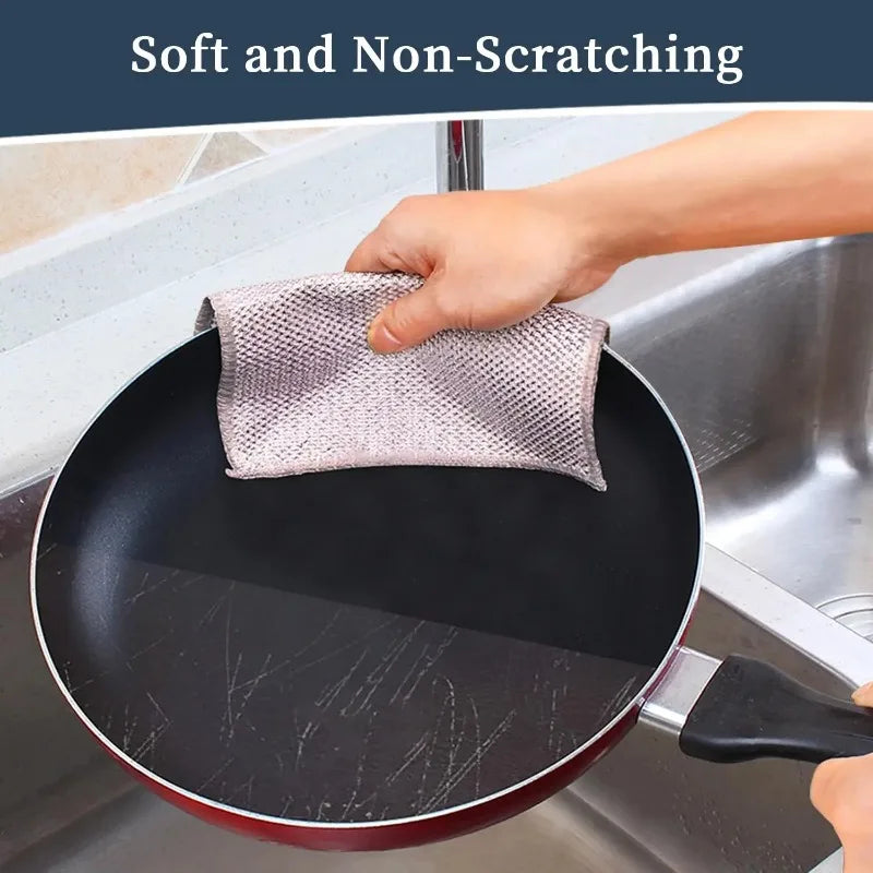 20/5pcs Reusable Wire Dishwashing Rags - Non-Scratch Multi purpose Cleaning Pads for Wet and Dry Dishcloths for Washing Dishes Oasis Select