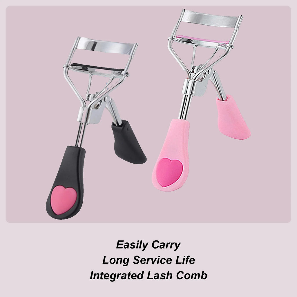 1PCS heart shape Handle Eyelash Curler Tool, Eyelash Curlers With Rubber Strip Replacement Pads, Eyelash Tools. Oasis Select