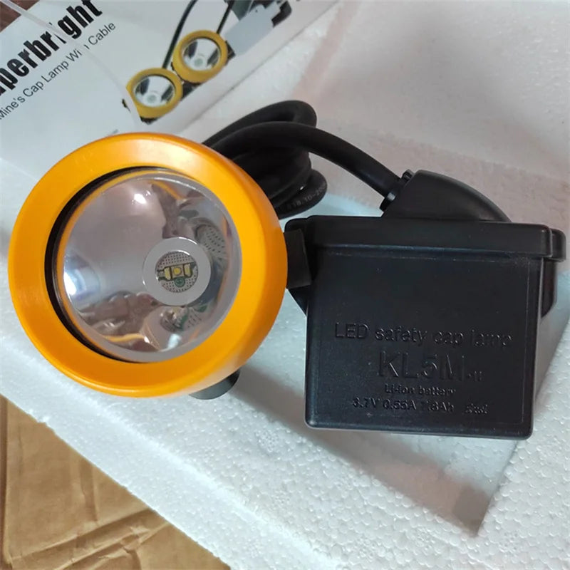KL8M Mining Headlamp – Waterproof LED, Large Lithium Battery