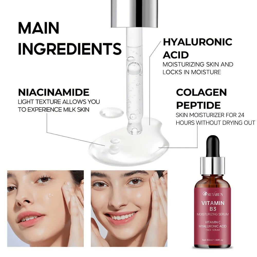 SUYARUN Kojic Acid Cream & Vitamin B3 Serum Combo - Brightening Dark Spot Corrector, Anti-Aging Skincare Set, Glowing Skin Care. Oasis Select